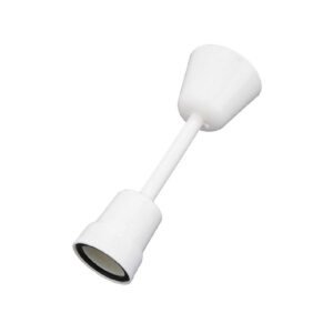 Ντουί οροφής E27 βιδωτό πλαστικό λευκό (0726)