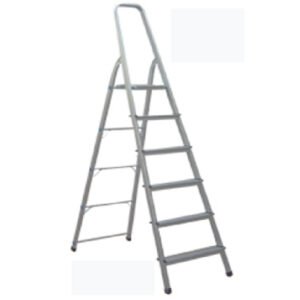 Σκάλα οικιακή αλουμινίου 5+1 σκαλιά ύψος: 1,40m.