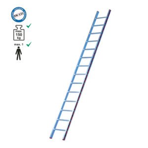 Σκάλα επαγγελματική αλουμινίου μονή - 09 σκαλιά ύψος: 2,50m.