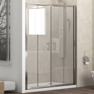 Καμπίνα από τοίχο σε τοίχο με διάφανο κρύσταλλο FLORA 600 Cromo KARAG
