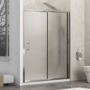 Καμπίνα από τοίχο σε τοίχο με fabric κρύσταλλο NEW FLORA 500 Cromo KARAG 140x180cm