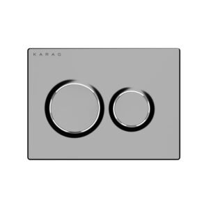 Πλακέτα καζανακίου διπλής λειτουργίας OLIMPOS Gun Metal O230-030 KARAG