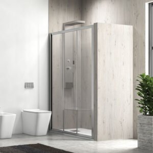 Καμπίνα από τοίχο σε τοίχο με διάφανο κρύσταλλο PENTA 300 Cromo KARAG 150x190cm