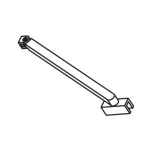 Αντηρίδα κράτησης κρυστάλλου ντουζιέρας για TINOS Black KARAG 62cm