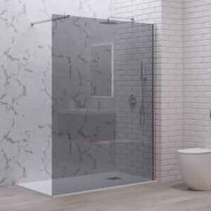 Σταθερό διαχωριστικό ντουζιέρας με fume κρύσταλλο WALKIN 1 Cromo KARAG 100x200cm