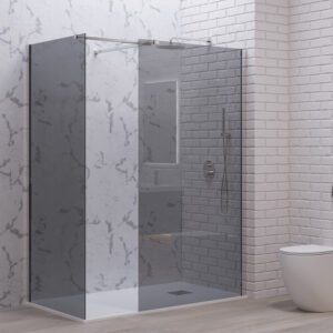 Σταθερά διαχωριστικά ντουζιέρας με fume κρύσταλλο WALKIN 2 Cromo KARAG 100x200cm