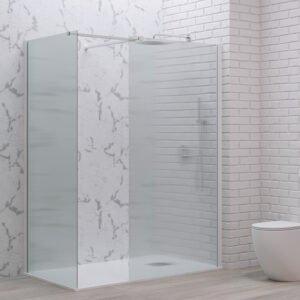 Σταθερά διαχωριστικά ντουζιέρας με flute κρύσταλλο WALKIN 2 White KARAG 90x200cm