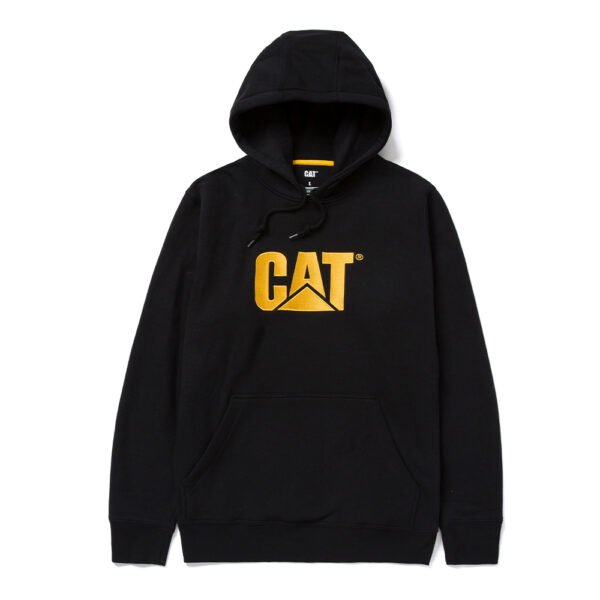 CAT Μπλούζα φούτερ με κουκούλα trademark μαύρη S W10646