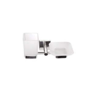 Ποτηροθήκη & σαπουνοθήκη QUATTRO 4853 Χρωμέ KARAG