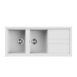 Νεροχύτης κουζίνας BEST 500 White 96 ELLECI 116x51cm