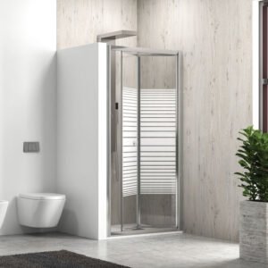 Καμπίνα σπαστή από τοίχο σε τοίχο με σεριγραφάτο κρύσταλλο M4S Cromo KARAG 71x180cm
