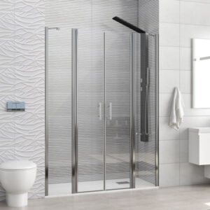 Καμπίνα από τοίχο σε τοίχο με διάφανο κρύσταλλο PANEX 700 Cromo KARAG