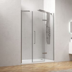 Καμπίνα από τοίχο σε τοίχο με διάφανο κρύσταλλο TINOS 600 Cromo KARAG