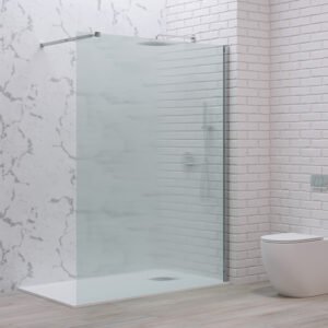 Σταθερό διαχωριστικό ντουζιέρας με flute κρύσταλλο WALKIN 1 Cromo KARAG