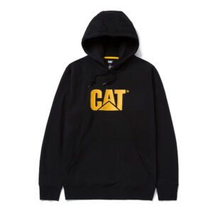 CAT Μπλούζα φούτερ με κουκούλα trademark μαύρη S W10646-016