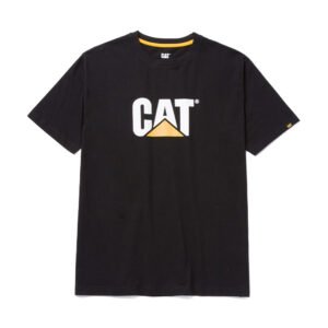 CAT Μπλουζάκι κοντομάνικο μαύρο tm logo S 1510305-016