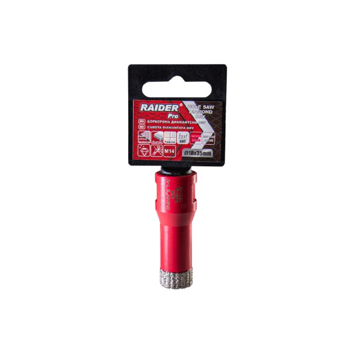 RAIDER Ποτηροτρύπανο διαμαντέ M14 Φ18mm 157842