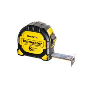 TOP MASTER Μετροταινία 8Μ*27ΜΜ με αυτόματη επαναφορά και μαγνήτη διπλής όψης 3η γενιά 260200