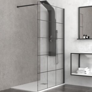 Σταθερό κρύσταλλο frame FREE Black KARAG 100x200cm