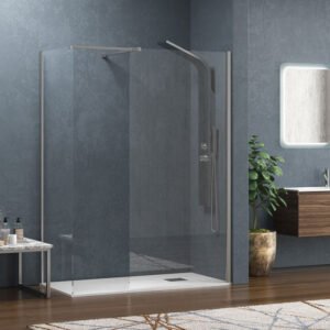 Σταθερά διαχωριστικά ντουζιέρας με διάφανο κρύσταλλο WALKIN 2 Cromo KARAG 150x200cm