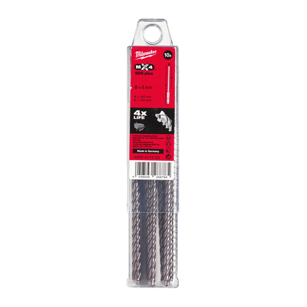 ΤΡΥΠΑΝΙΑ SDS PLUS SET 10τμχ. 5x165 4ΚΟΠΩΝ MW