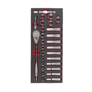 ΕΝΘΕΤΟ ΚΑΣΤΑΝΙΑ & ΚΑΡΥΔΑΚΙΑ 1/2" SET 28τεμ. MW