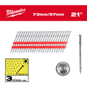 ΚΑΡΦΙΑ ΔΙΠΛΗΣ ΚΕΦΑΛΗΣ 21° 73/57 mm 2000τμχ MW
