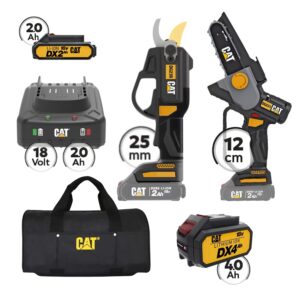 CAT Combo-47 Ψαλίδι DG236B, Αλυσοπρίονο DG231B, Τσάντα